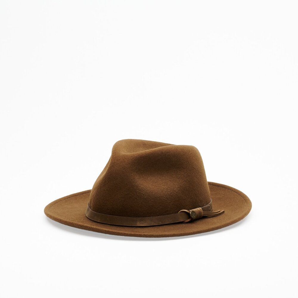 Stetson crushable wool hat in brown (size 7 ⅜")